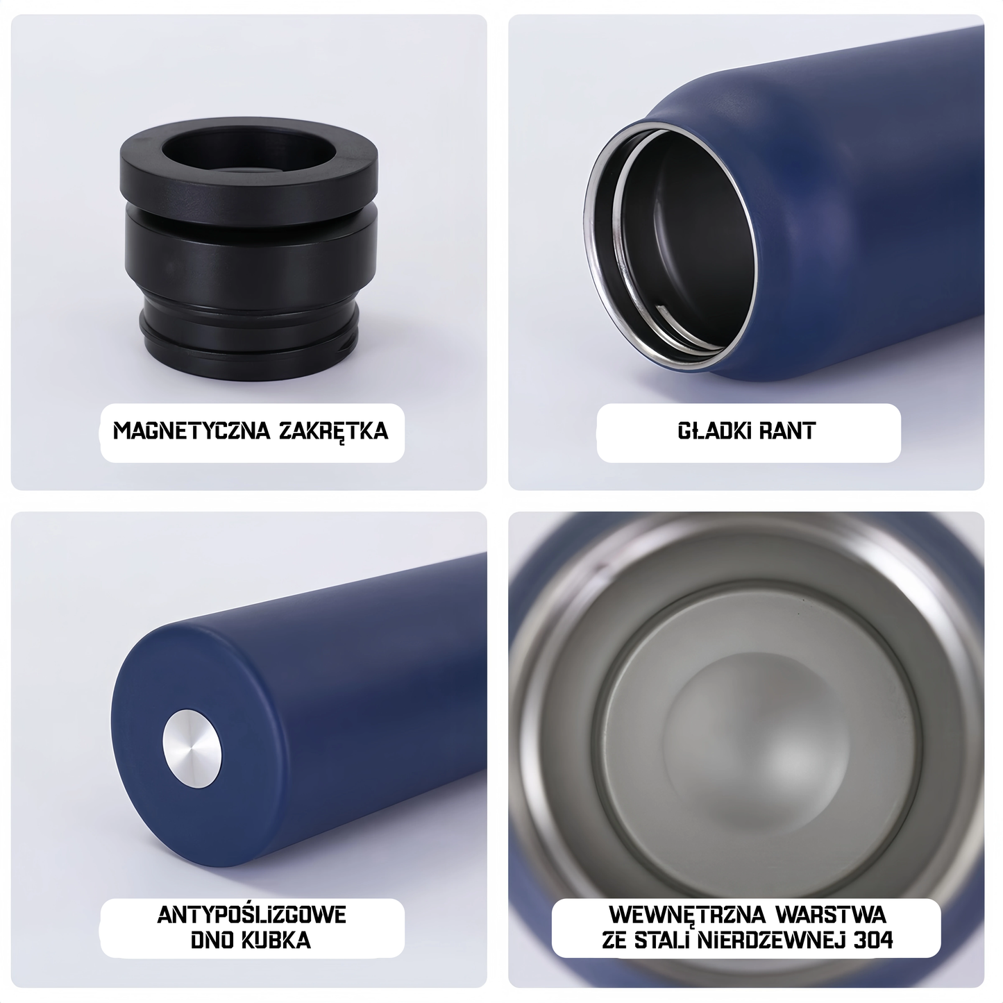 Termos Stalowy z Ukrytą Słomką i Magnetycznym Uchwytem na Telefon – Bidon Sportowy z Izolacją próżniową 700ml