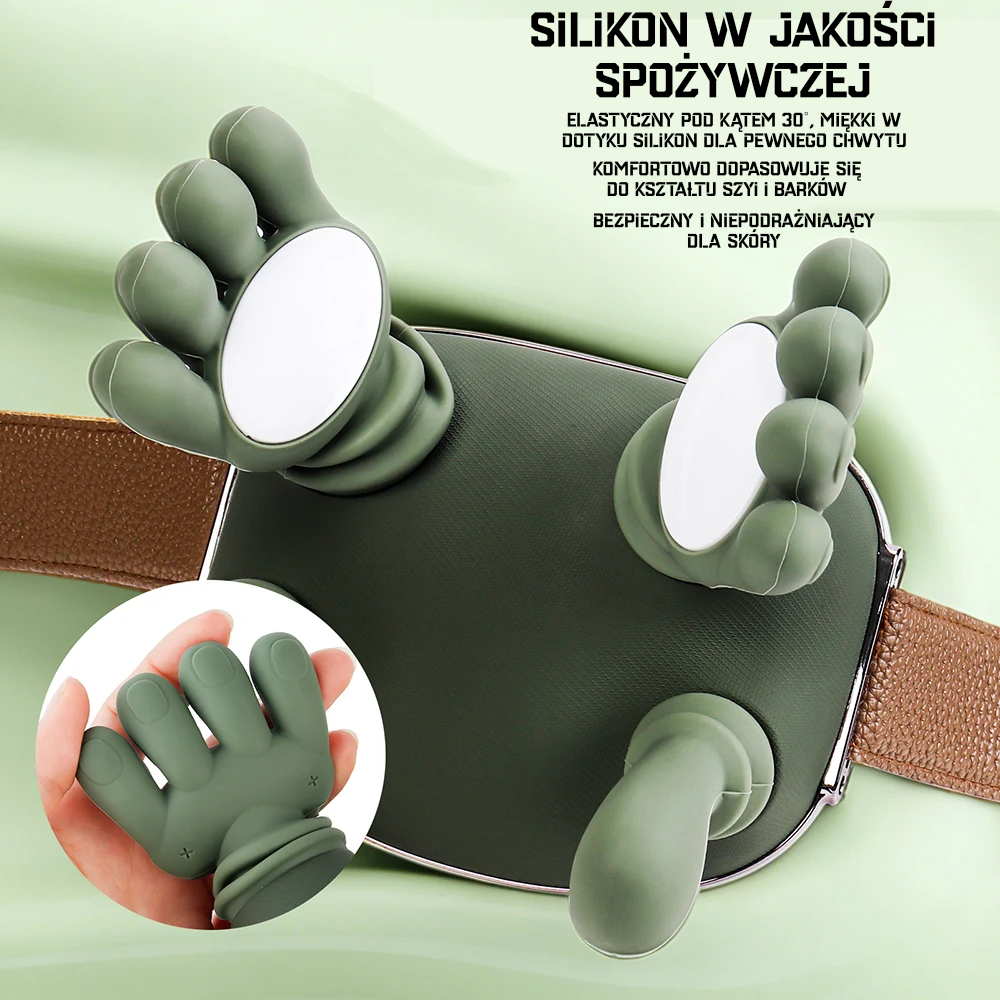 Bezprzewodowy masażer karku i mięśnia czworobocznego 4D Bionic Finger z funkcją ugniatania