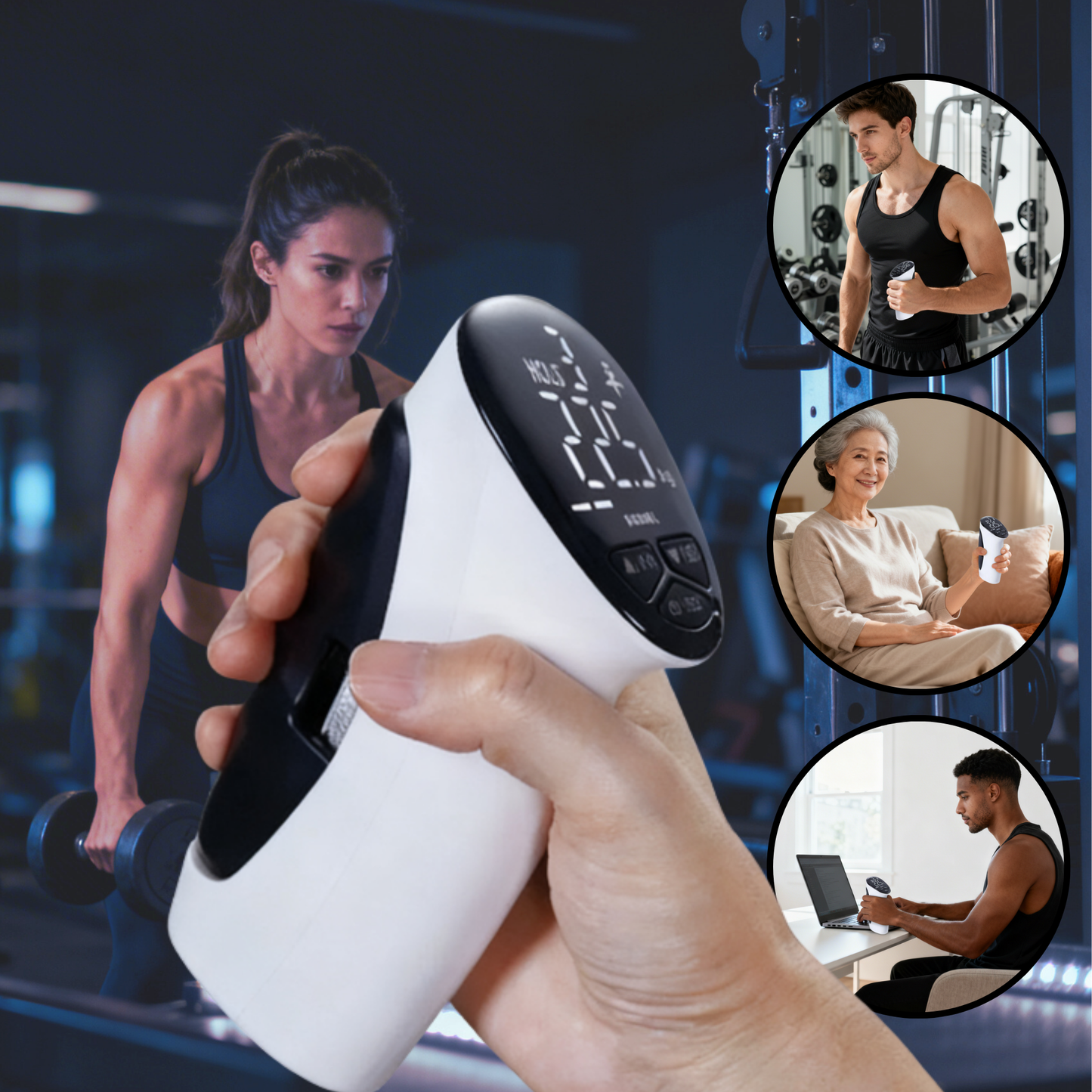 LED Elektroniczny Trener Siły Uścisku – Dynamometr Cyfrowy