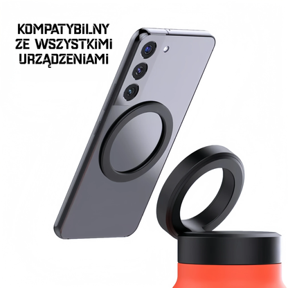 Termos Stalowy z Ukrytą Słomką i Magnetycznym Uchwytem na Telefon – Bidon Sportowy z Izolacją próżniową 700ml